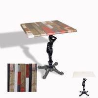 Dockers Çipa 1003 Döküm Ayak Kare Masa 60X60 cm - (Werzalit, Wermodin ve Allzalit Tabla) - Redwood