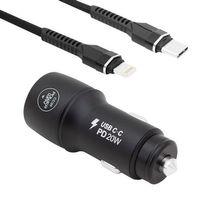 Powerway CC35 Yeni Nesil USB-C (iPhone To Type-C) Araç Şarj Seti (PD18W)