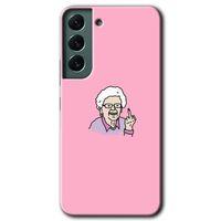 Potkal Hediye Fabrikası Samsung Galaxy S22 HD Baskılı Kılıf + 9D Tam Ekran Koruyucu - Bad Grandmother