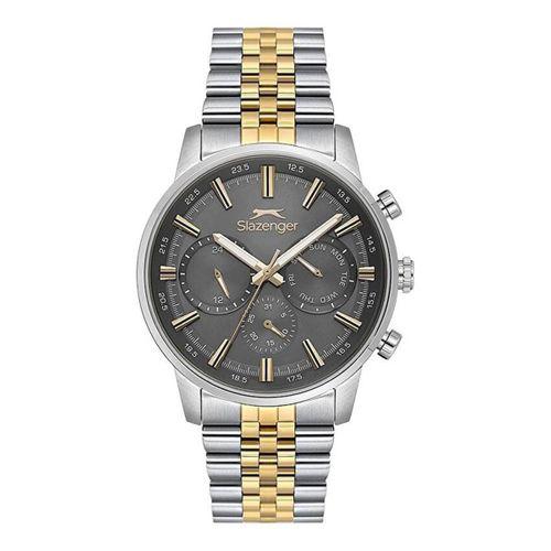 Slazenger SL.09.2453.2.06 Quartz Çelik Altın/Gri Siyah Kadran 43 mm Erkek Kol Saati