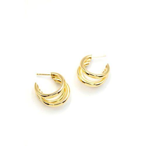 3'lü Halka Küpe - Altın