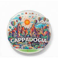 Kapadokya Temalı Ahşap Buzdolabı Magneti Model 3