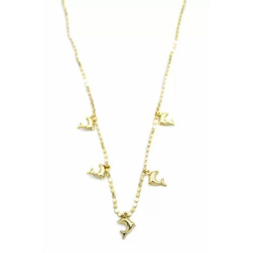 Ezme Zincir Charm Kolye - Altın