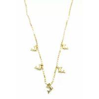 Ezme Zincir Charm Kolye - Altın