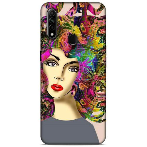 Lopard Oppo A31 Uyumlu Kılıf Sürreal Yüzler ♀ (40) Fit Silikon Kılıf Desenli