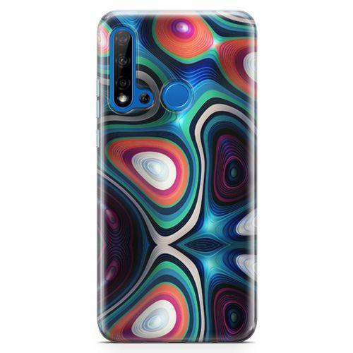 Huawei P20 Lite 2019 Kılıf Elastik Hoparlör Arka Kapak Koruma Desenli Full Koruyucu