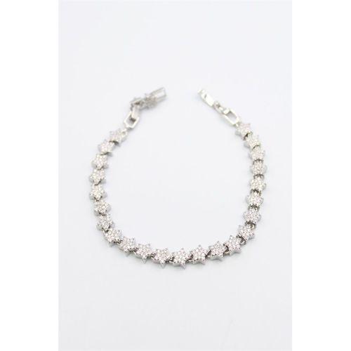 Yıldız Taşlı VİP Bileklik - Gümüş