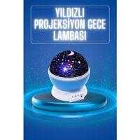 Yıldızlı Gece Lambası Mor Projeksiyon Görünümlü Masa Lambası Renk Değiştirebilen