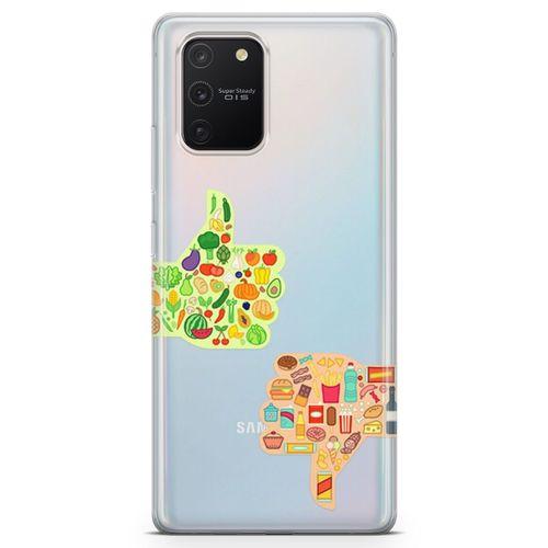 Samsung Galaxy A91 Kılıf Sağlıklı Sağlıksız Arka Kapak Koruma Desenli Full Koruyucu