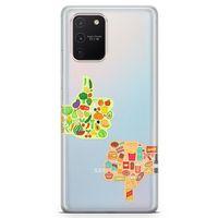 Samsung Galaxy A91 Kılıf Sağlıklı Sağlıksız Arka Kapak Koruma Desenli Full Koruyucu