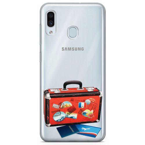 Samsung Galaxy A30 Kılıf Turistik Valiz Arka Kapak Koruma Desenli Full Koruyucu