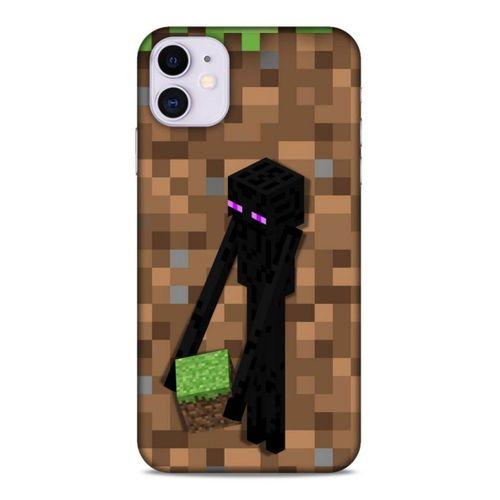 Lopard Apple Iphone 11 Uyumlu Kılıf PiXel (26) Tpu Silikon Kılıf Kahverengi MC