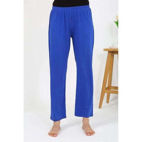 Kadın Penye Düz Tek Alt Pijama Sax