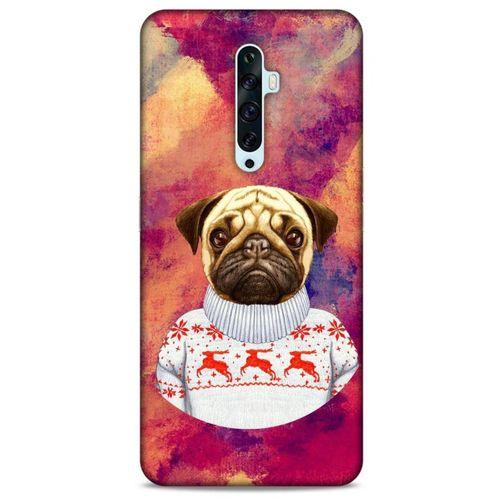 Oppo Reno 2z Kılıf Köpek Kıyafetleri (6) Silikon Kılıf Pug Kazak