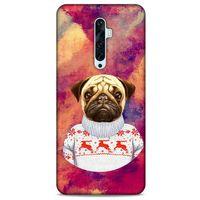 Oppo Reno 2z Kılıf Köpek Kıyafetleri (6) Silikon Kılıf Pug Kazak