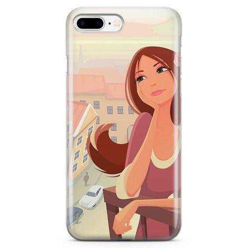 Apple iPhone 7 Plus Kılıf Balkonda Hayaller Arka Kapak Koruma Desenli Full Koruyucu