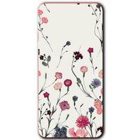 Samsung Galaxy A01 Core Kılıf Baskılı Kapak - Mat Çiçek + 5D Tam Kaplayan Cam