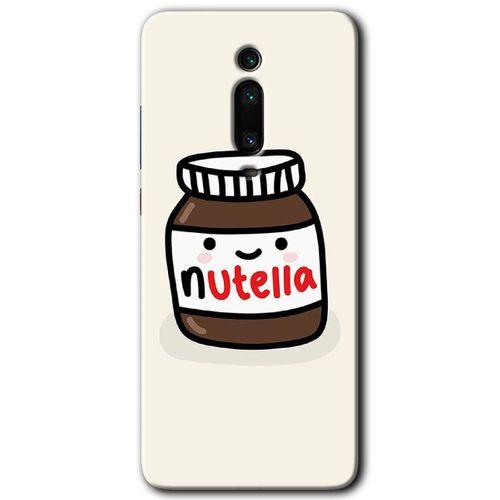 MRCİLETİSİM Xiaomi Mi 9T Kılıf Baskılı Kapak - Nutella Aşkım + 5D Tam Kaplayan Cam