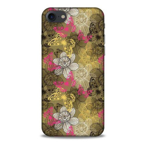 Apple Iphone 7 Kılıf Kelebek Etkisi (37) Silicone Cover Beyaz Açık Yeşil