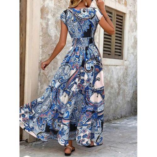 Kadın Kısa Yarasa Kanat Kollu V Yakalı Beli Büzgülü Süprem Elbise