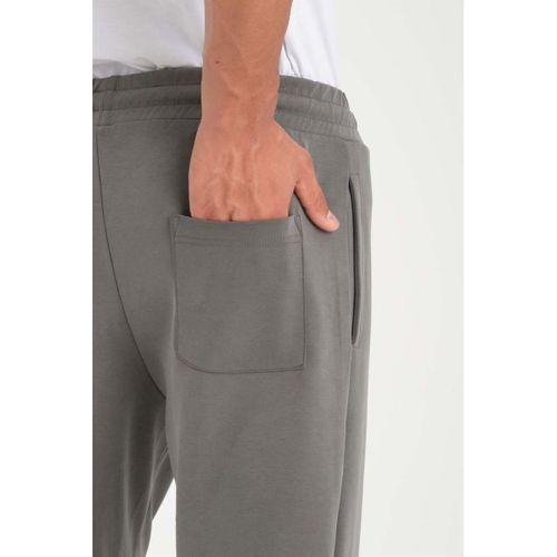 Scuba Modal Kumaş Relaxed Fit Erkek Eşofman Altı Pantolon - Füme