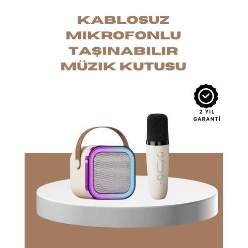 Bluetooth Karaoke Mikrofon Ve Hoparlör Seti Taşınabilir