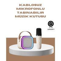 Bluetooth Karaoke Mikrofon Ve Hoparlör Seti Taşınabilir