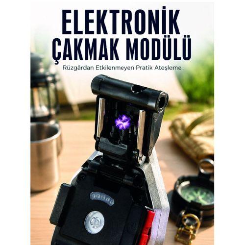 Çalışan El Feneri Elektronik Çakmak Emniyet Kemeri Kesici Ve Tornavida Uçlu