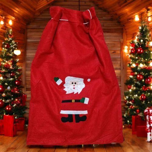 SANTA CLAUS GİFT SACK 70X50 CM NOEL BABA HEDİYE ÇUVALI BÜYÜK BOY NOEL BABA ÇUVALI YILBAŞI SÜSLERİ