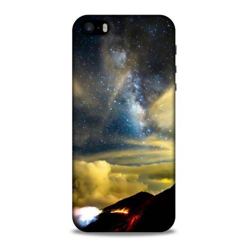 Lopard Apple Iphone 5S Uyumlu Kılıf Gece'S (17) Tasarım Kılıf Sarı