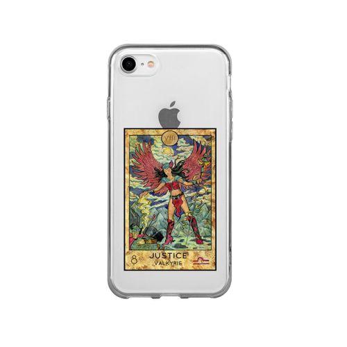 iPhone SE Justice Valkryie Desenli Premium Şeffaf Silikon Kılıf