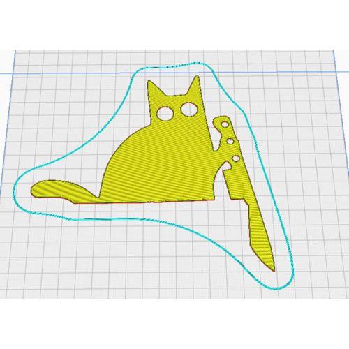 Kapı Çerçevesi İçin Kedi Bıçak Süsü (Bu ürün Sadece Plastik parçadır - Almadan Önce Soru Sorabilirsiniz)