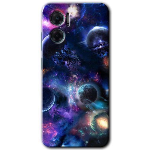 Potkal Hediye Fabrikası Xiaomi Redmi 10 5G HD Baskılı Kılıf + 9D Tam Ekran Koruyucu - Gezegen Karışımı
