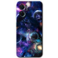 Potkal Hediye Fabrikası Xiaomi Redmi 10 5G HD Baskılı Kılıf + 9D Tam Ekran Koruyucu - Gezegen Karışımı