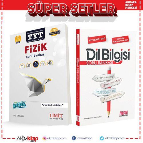 Limit 2020 TYT Fizik ve AKM Dil Bilgisi Soru Bankası Seti 2 Kitap