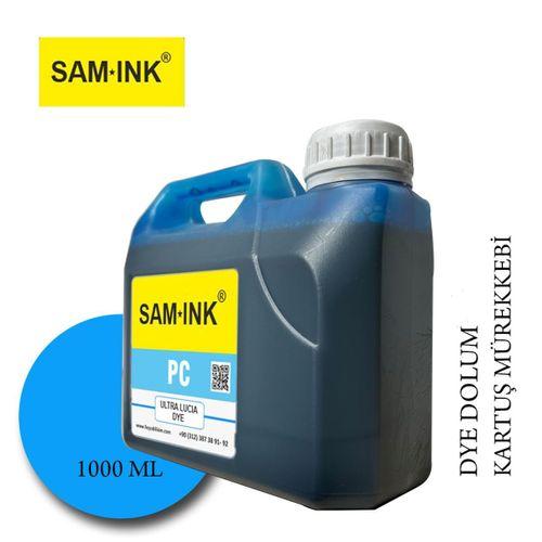Feyink® Samink Canon Pro Serisi Plotter DYE Kartuş Dolum Mürekkebi PFI-1300 PFI-1700 PC (Photo Cyan) -1000ml-