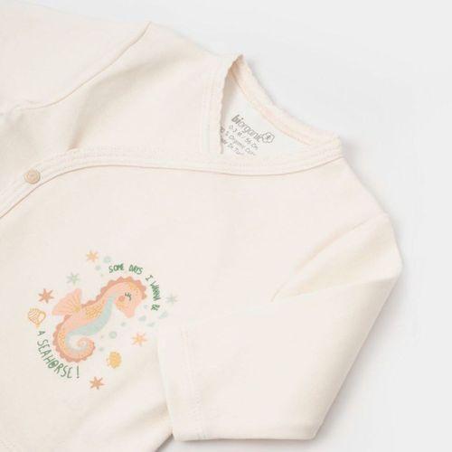 Bibaby Biorganic Save The Seahorse 5'Li Hastane Çıkış Seti 62340 Bej-Mint
