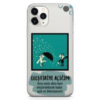 Apple iPhone 11 Pro Kılıf Eleştriye Açığım Arka Kapak Koruma Desenli Full Koruyucu