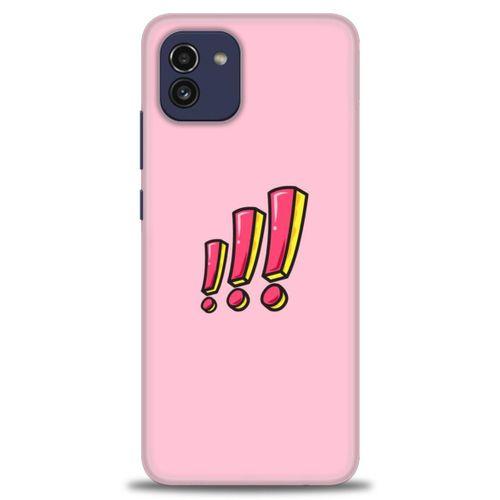Samsung Galaxy A03 Kılıf HD Baskılı Kılıf - Ünlem + Tam Ekran Koruyucu
