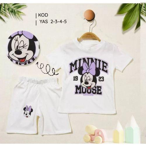 2/5 Yaş Minnie Mouse Baskılı Çocuk Takımı