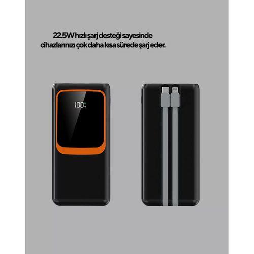 Powerbank 20000 Mah 22.5w Hızlı Şarjlı Ve Kompakt Çoklu Kablo Çıkışlı