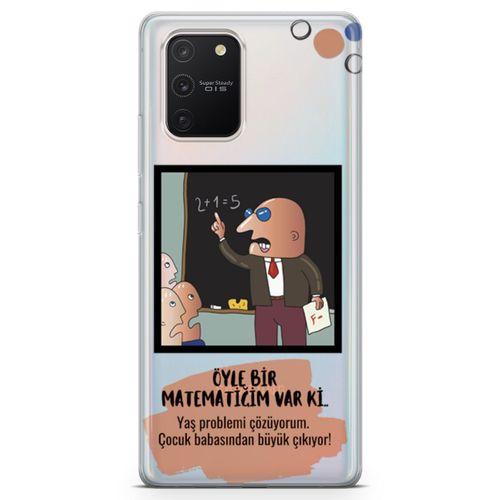 Samsung Galaxy A91 Kılıf Caps Matematik Arka Kapak Koruma Desenli Full Koruyucu