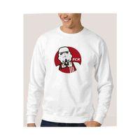 FCK Baskılı Beyaz Erkek Sweatshirt