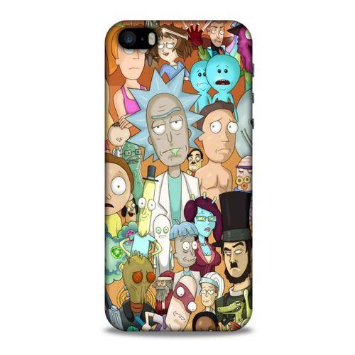 Apple Iphone 5S Uyumlu Kılıf Rick And Morty (35) Fit Design Kılıf Cop Rick