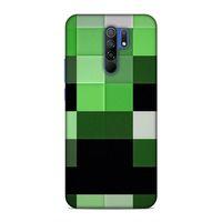 Xiaomi Redmi 9 Kılıf Minecraft Creeper Arka Kapak Silikon Koruma Full Koruyucu