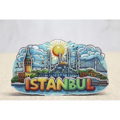 Ahşap İstanbul Temalı Magnet - Model 5