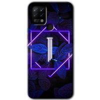 Tecno Pova Kılıf HD Desen Baskılı Arka Kapak - Dark Neon Yaprak I Harfi