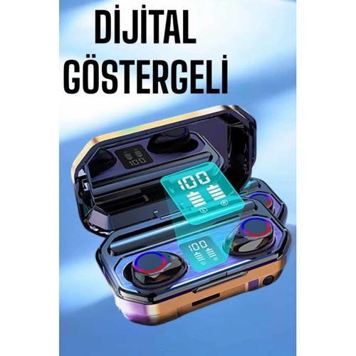 Dijital Göstergeli Bluetooth Bağlantılı Kulaklık Dokunmatik Kontrol