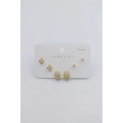 Çoklu Set Küpe - Altın