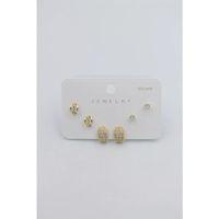 Çoklu Set Küpe - Altın